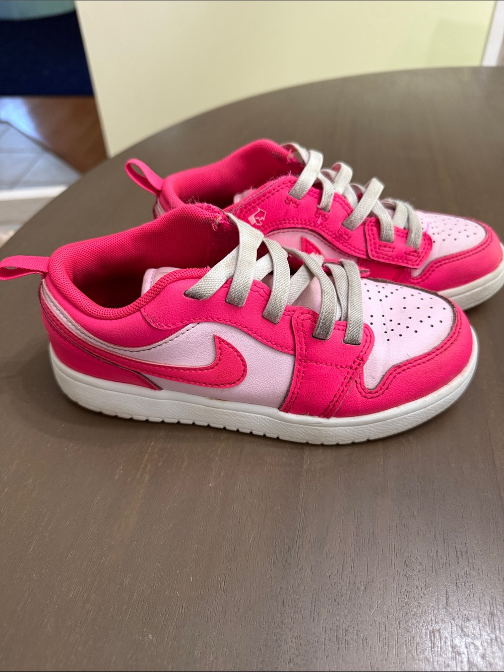 Nike Jordan Kids Pink and Light Pink Low-Top Sneakers